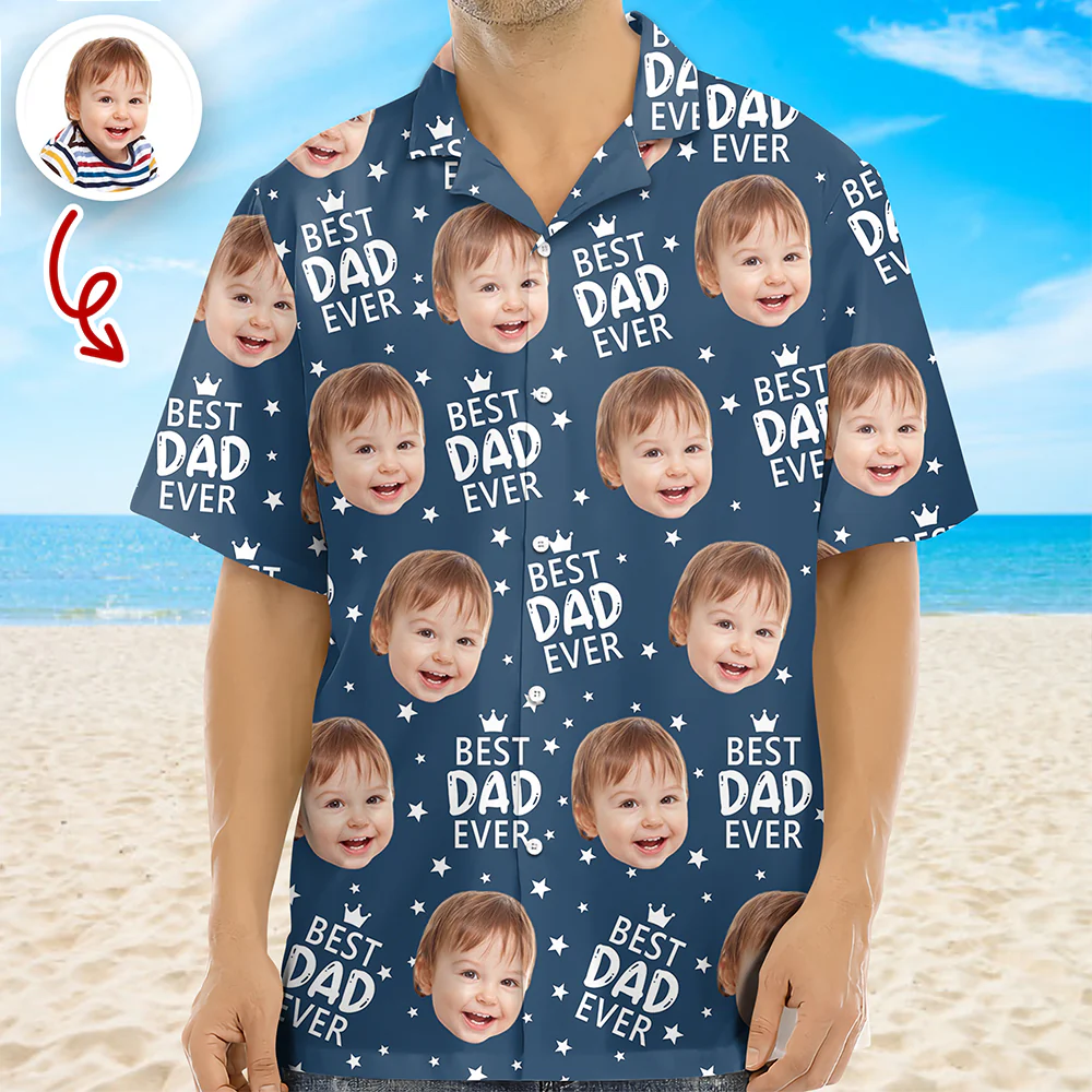 Custom Face Best Dad Ever Hawaiian Shirt Father's Day Gift CH07 911558 - Image 8