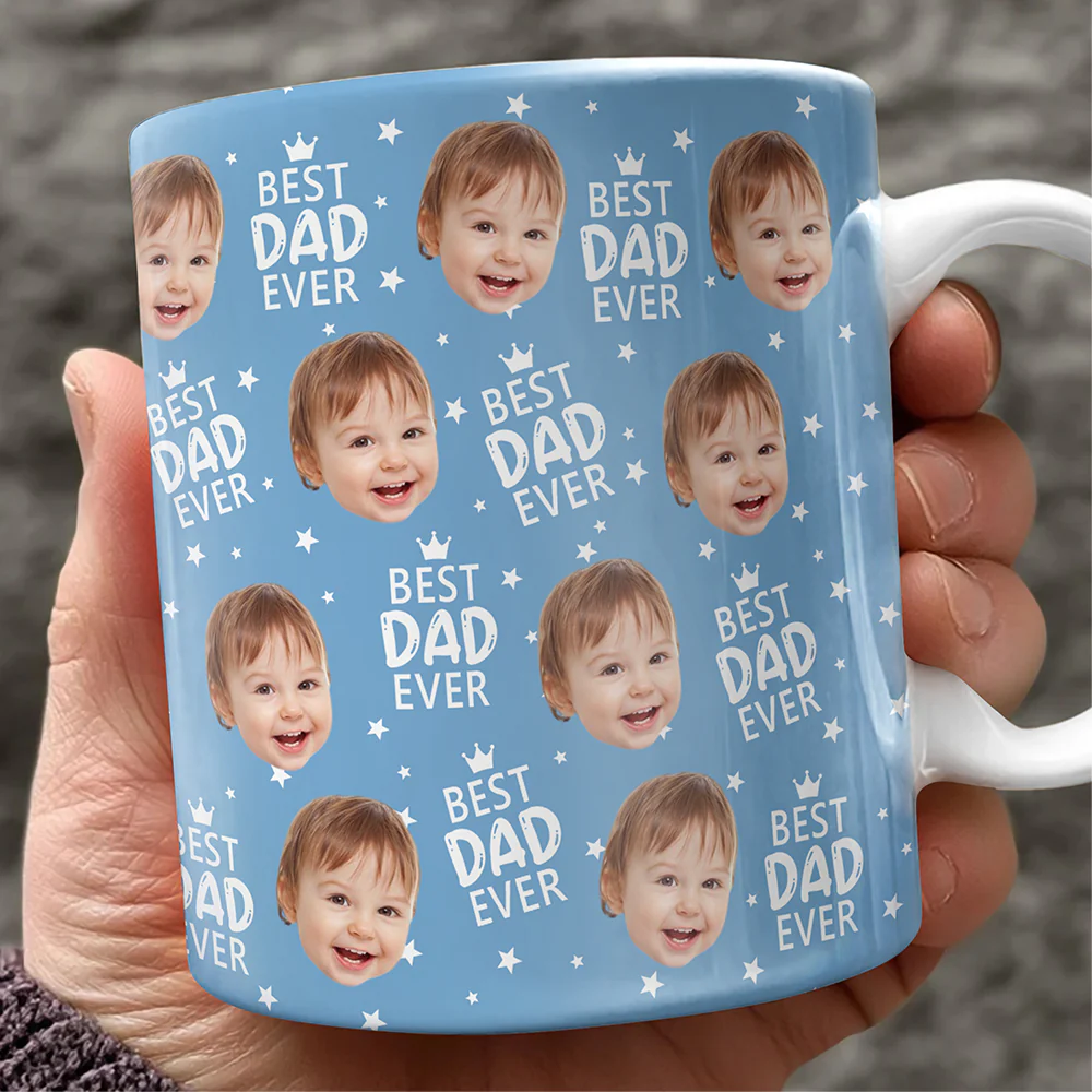 Custom Face Best Dad Ever Print Full Mug Father's Day Gift CH07 911556 - Image 6