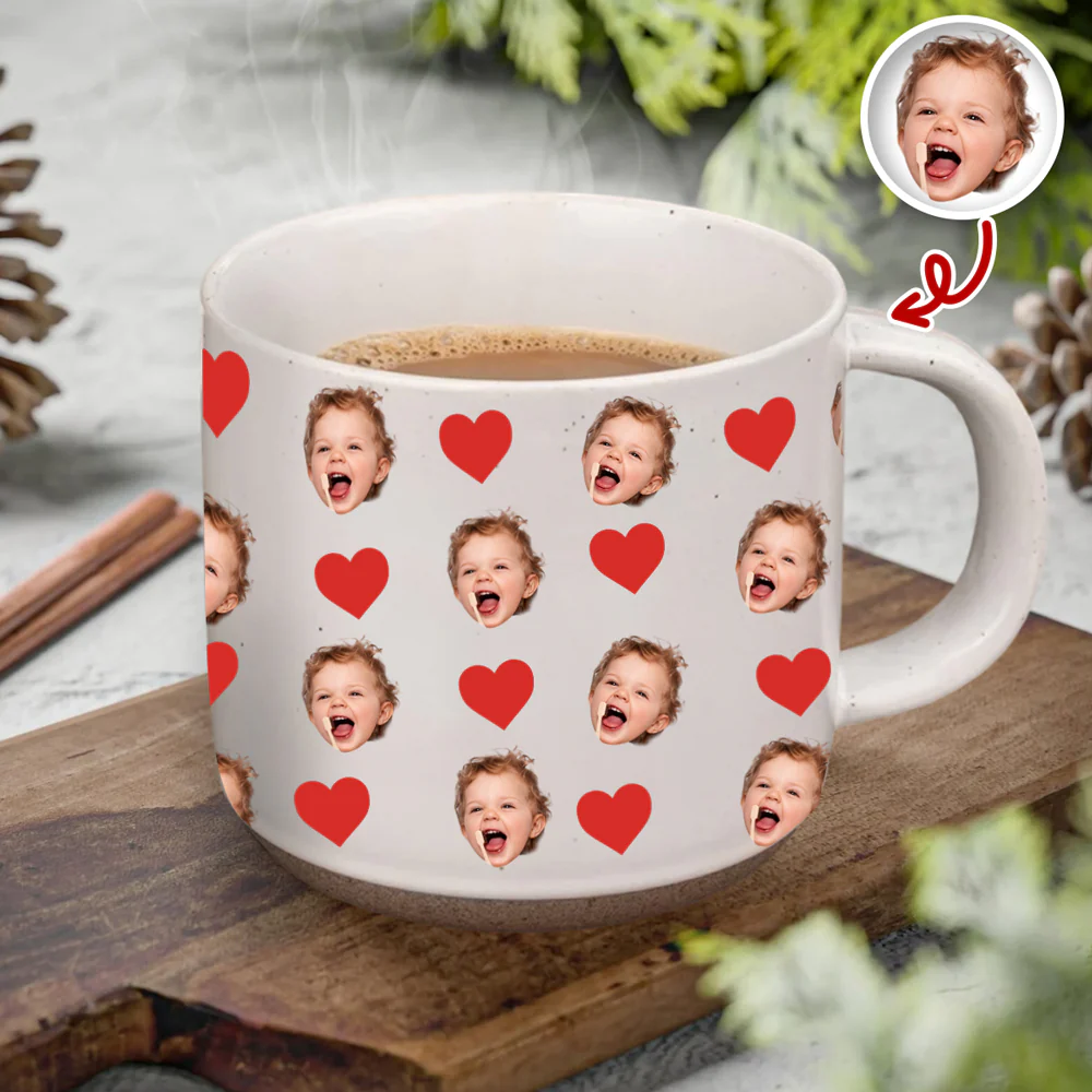 Custom Cute Kid Face Photo Pottery Mug CH07 910022 - Image 2
