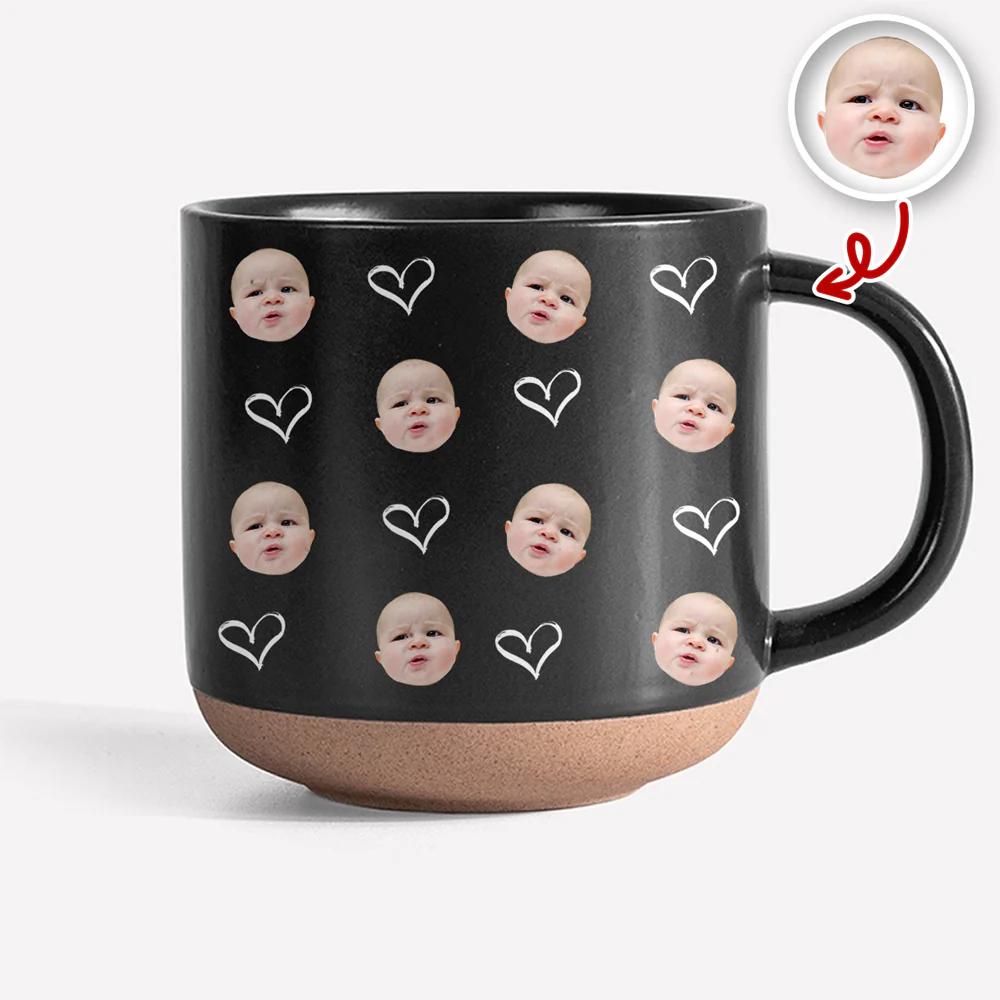 Custom Cute Kid Face Photo Pottery Mug CH07 910022 - Image 3