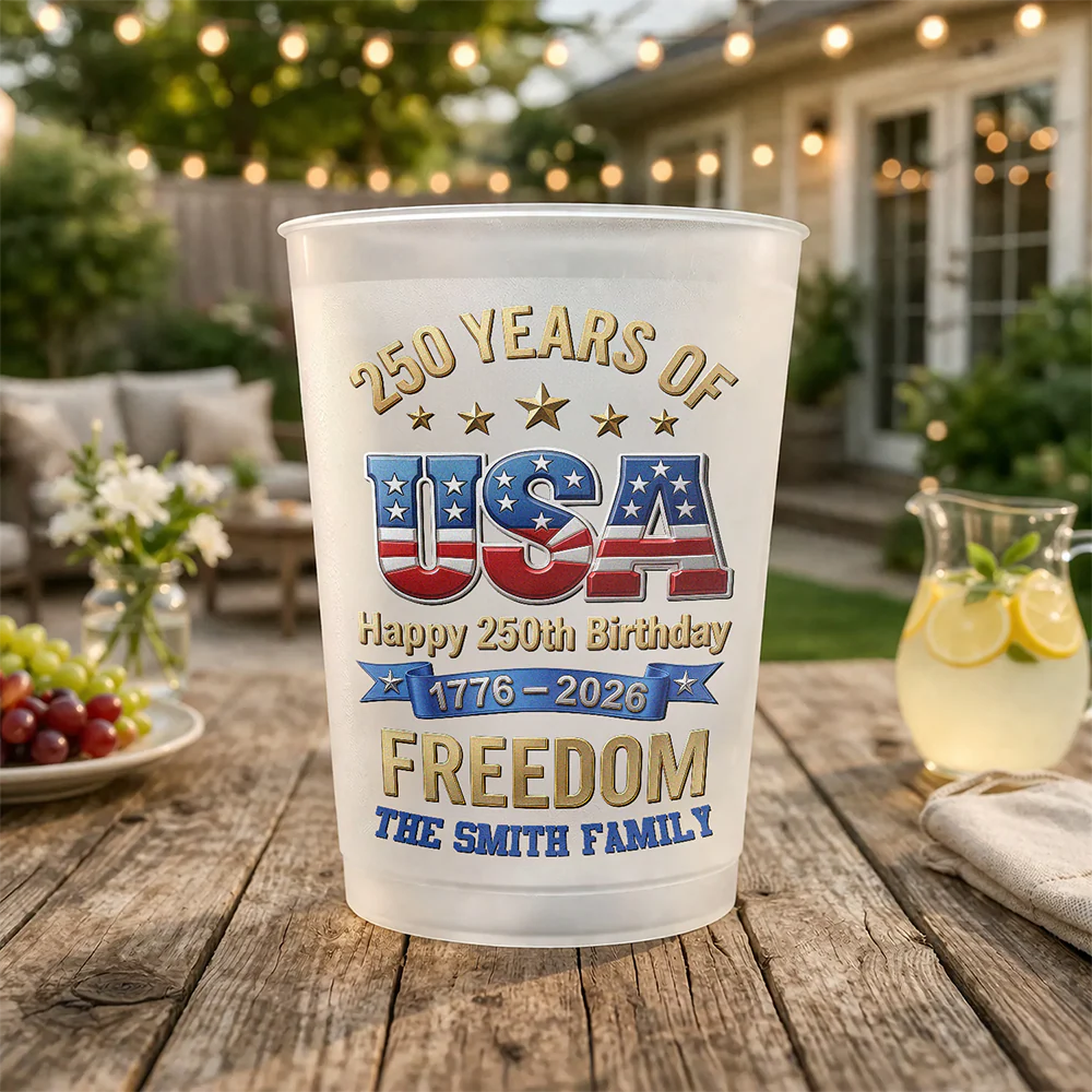 Custom Family Name 250 Years Of Freedom 1776-2026 Eagle Cups TH10 169701 - Image 5