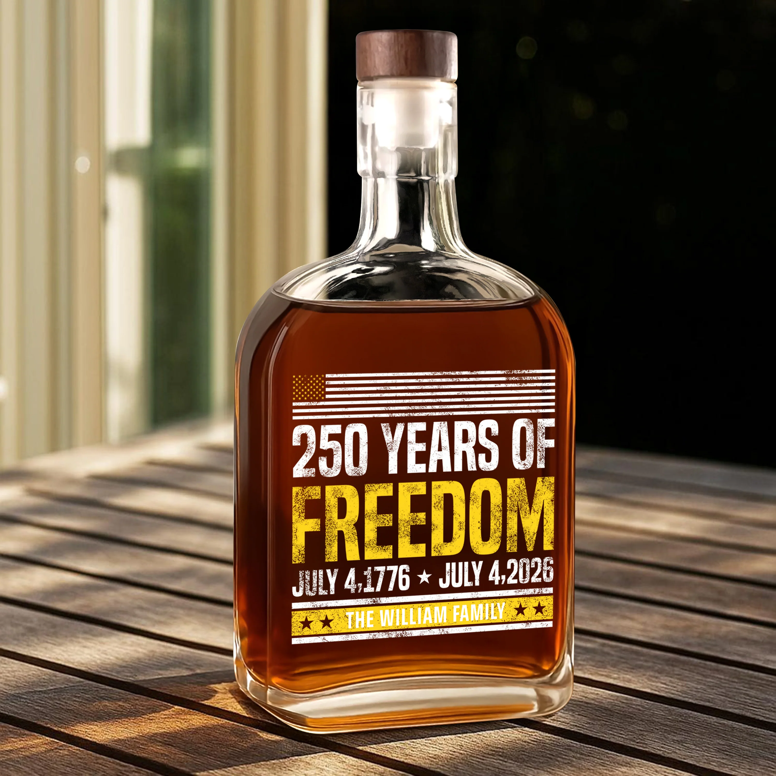 Custom Family Name 250 Years Of Freedom 1776-2026 Whiskey Bottle LM32 895311 - Image 5