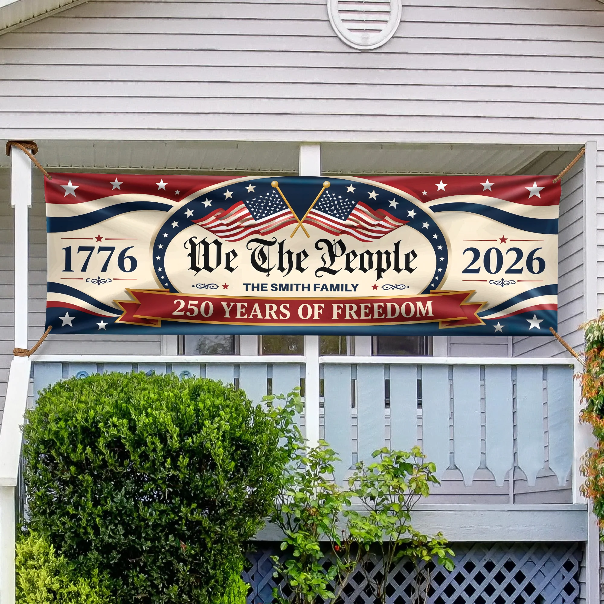 Custom Family Name 250 Years Of Freedom We The People America 1776–2026 Patriotic Banner HO82 902868 - Image 3