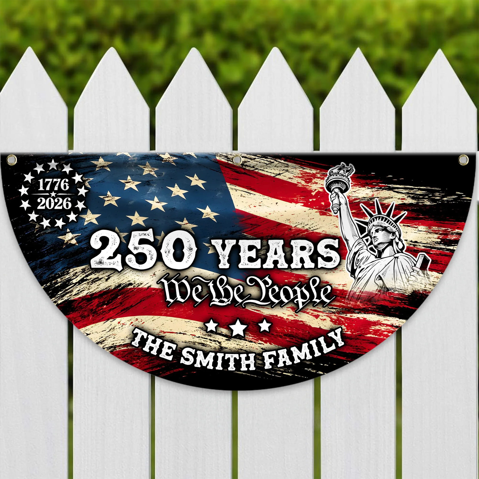 Custom Family Name 250 Years We The People Non-Pleated Fan Flag HA75 920908 - Image 6