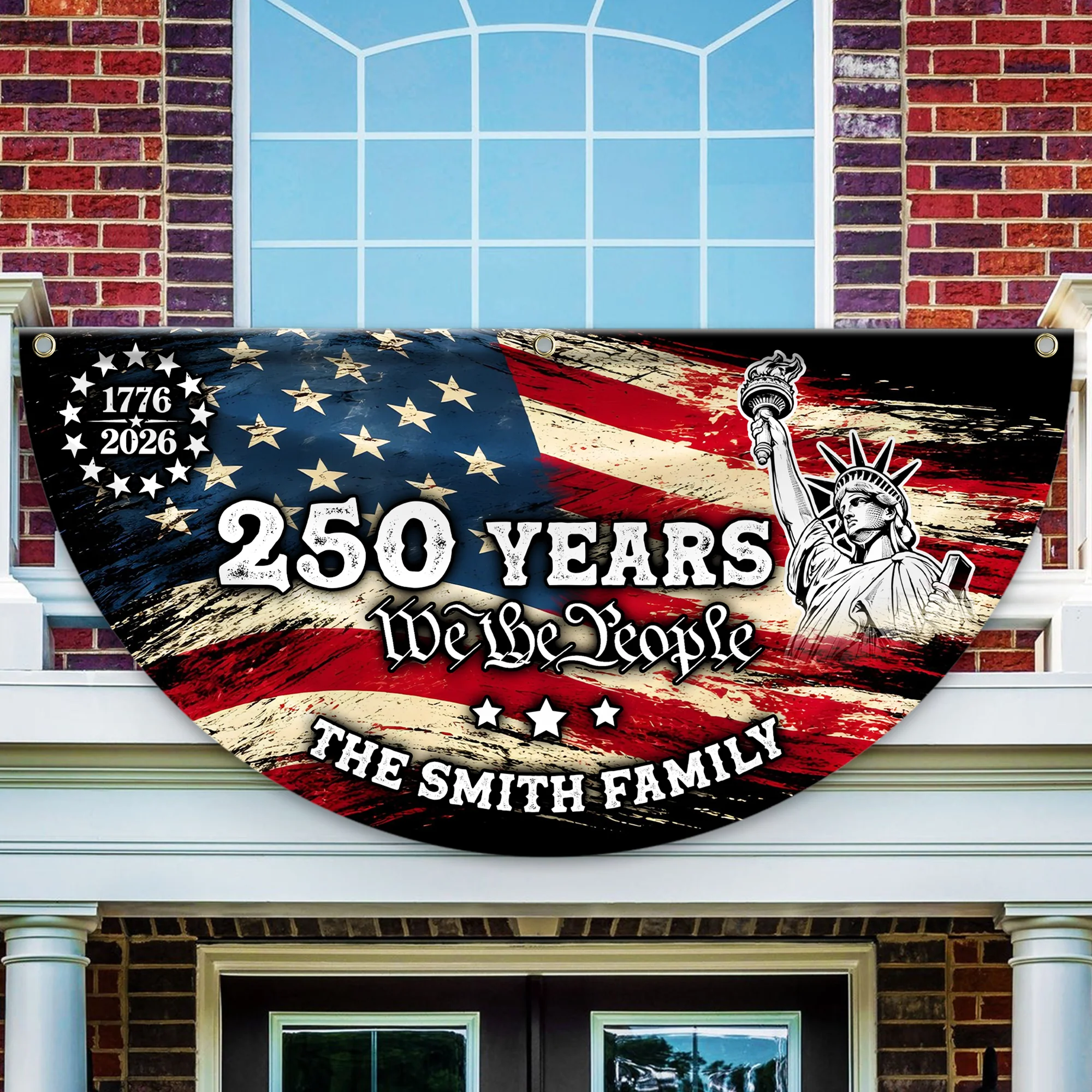 Custom Family Name 250 Years We The People Non-Pleated Fan Flag HA75 920908 - Image 7