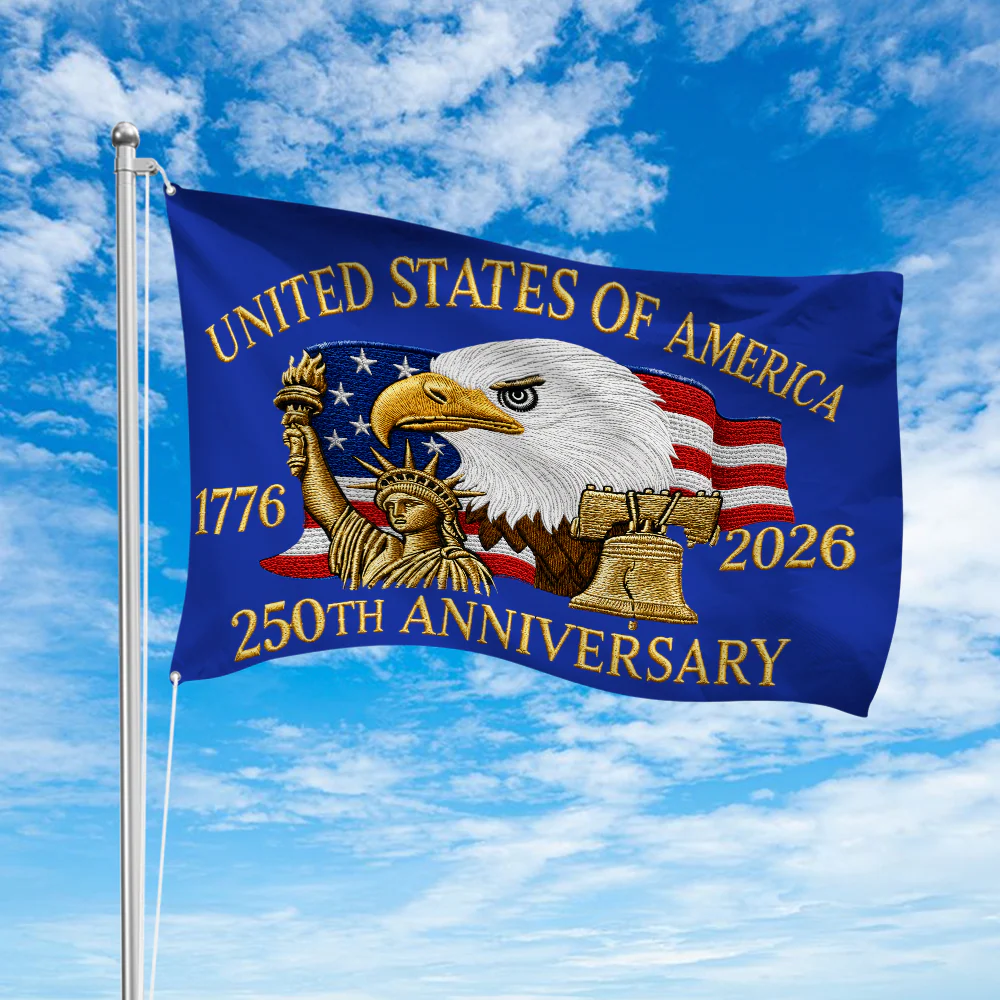 Custom Family Name 250th Anniversary United States Of America 1776-2026 Eagle House Flag HO82 902836 - Image 5