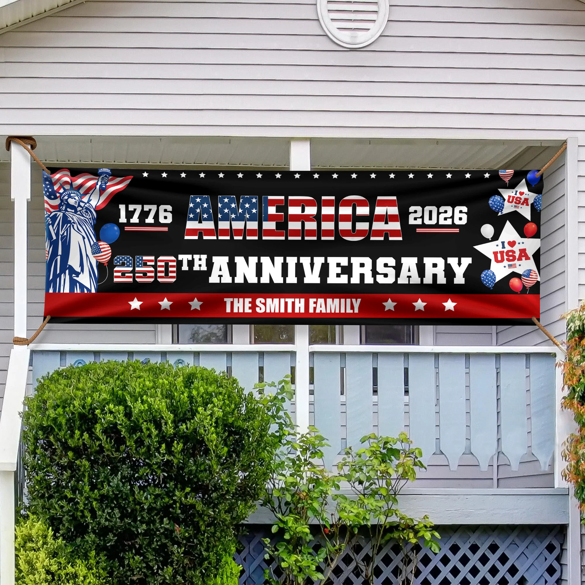 Custom Family Name America 1776-2026 250th Anniversary Banner HA75 920902 - Image 2