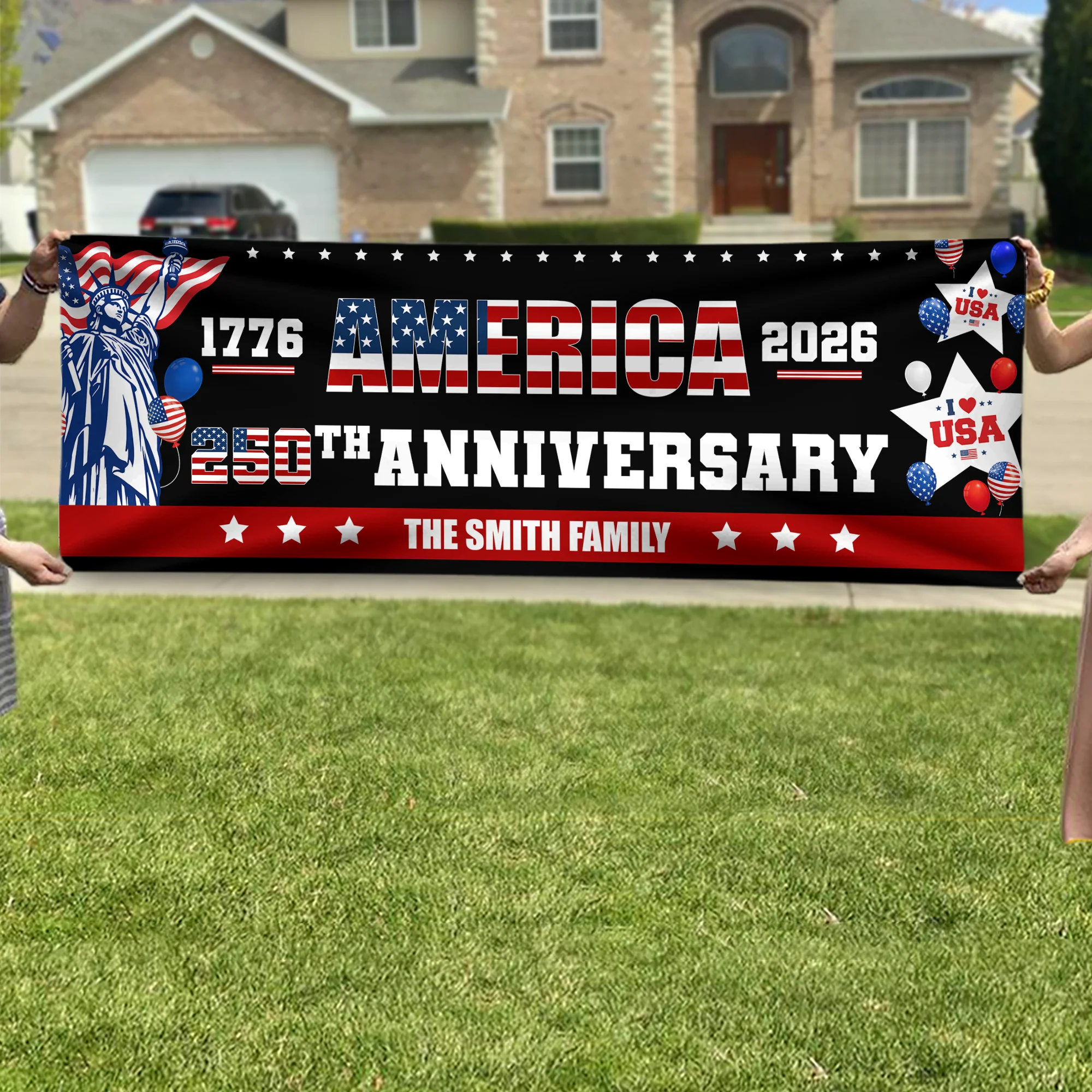 Custom Family Name America 1776-2026 250th Anniversary Banner HA75 920902 - Image 6
