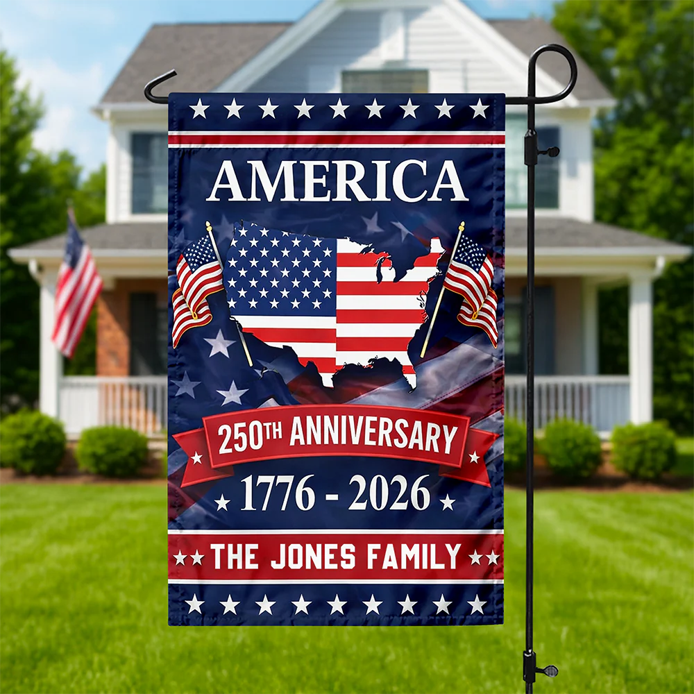 Custom Family Name America 250th Anniversary Garden Flag TH10 898825 - Image 3