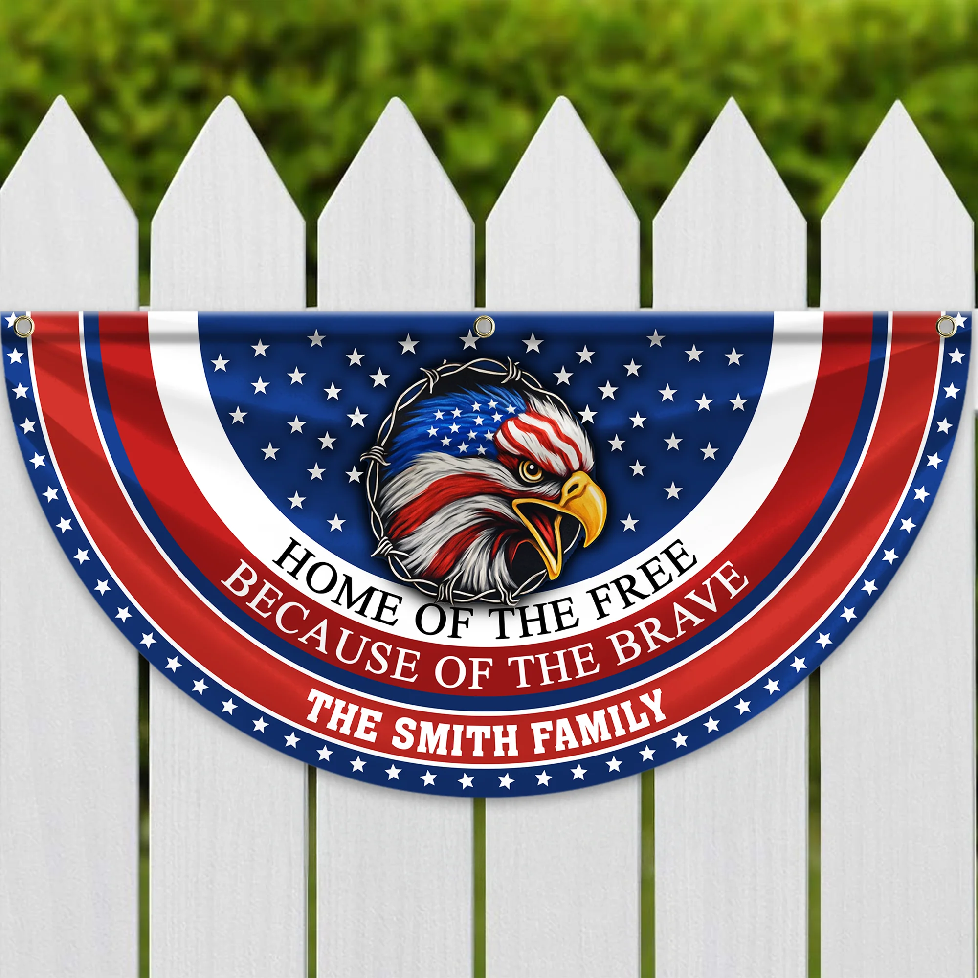Custom Family Name Home Of The Free Because Of The Brave Non-Pleated Fan Flag CH07 910180 - Image 7