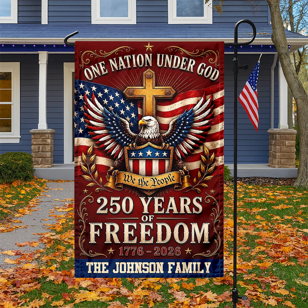 Custom Family Name One Nation Under God 250 Years Of Freedom 1776-2026 Garden Flag CH07 911772 - Image 6
