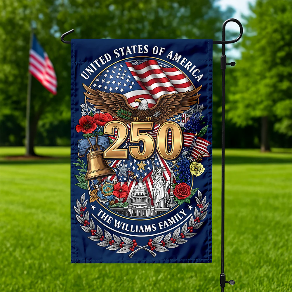 Custom Family Name United States Of America Statue Of Liberty 250th Anniversary Garden Flag LM32 669293