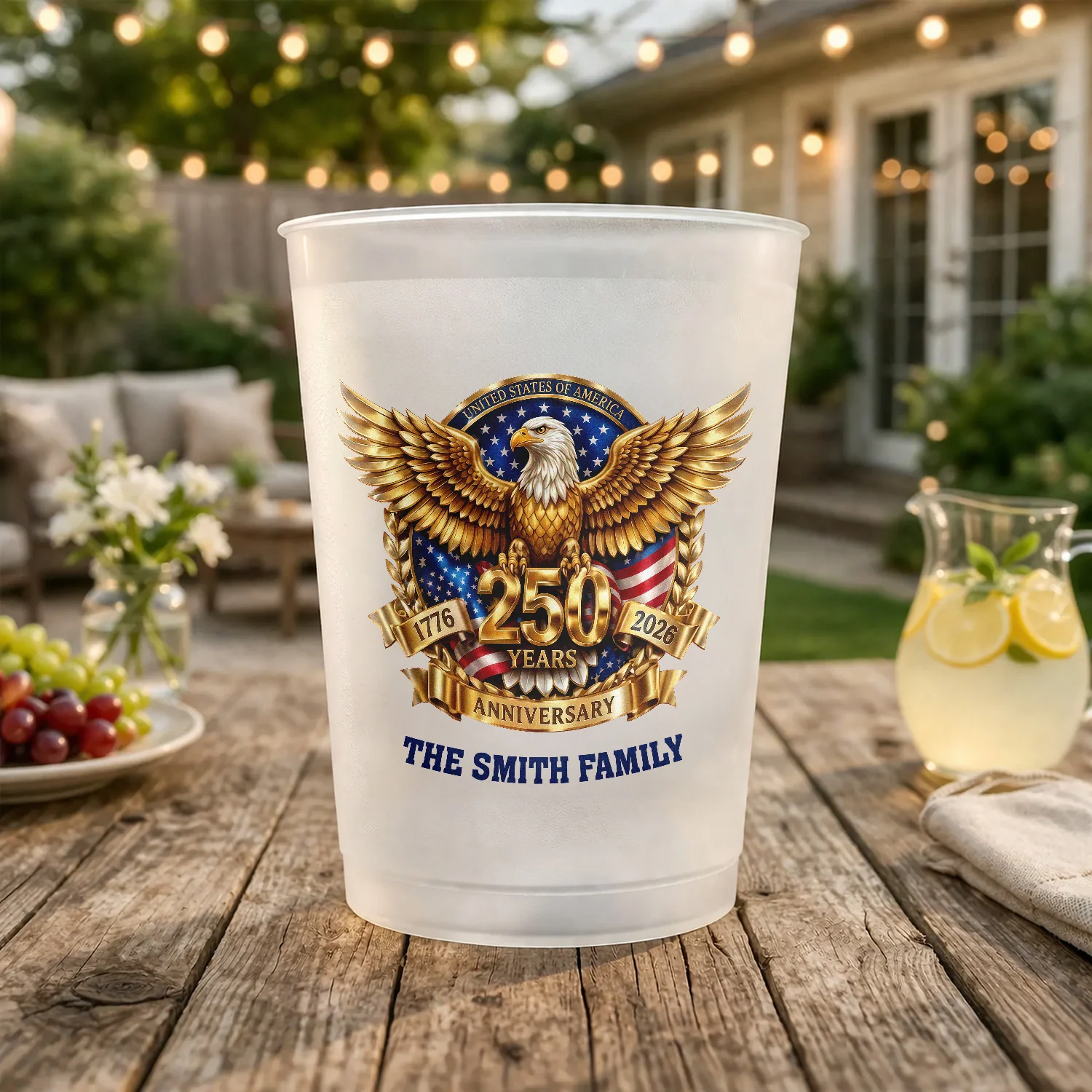 Custom Family Name US 250 Years Anniversary 1776-2026 Cups For Party CH07 911334 - Image 2
