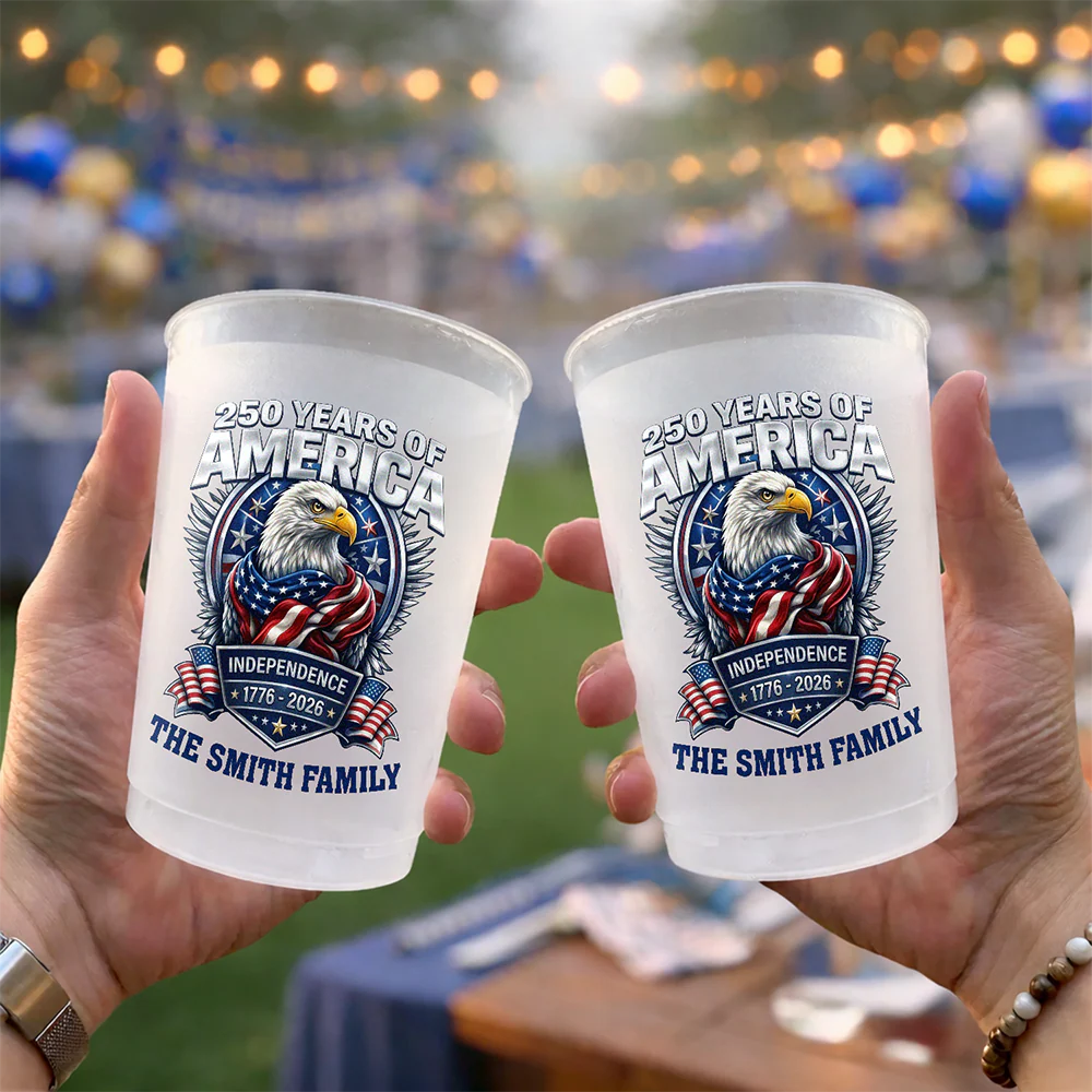 Custom Family Name US 250 Years Anniversary 1776-2026 Cups For Party CH07 911334 - Image 3