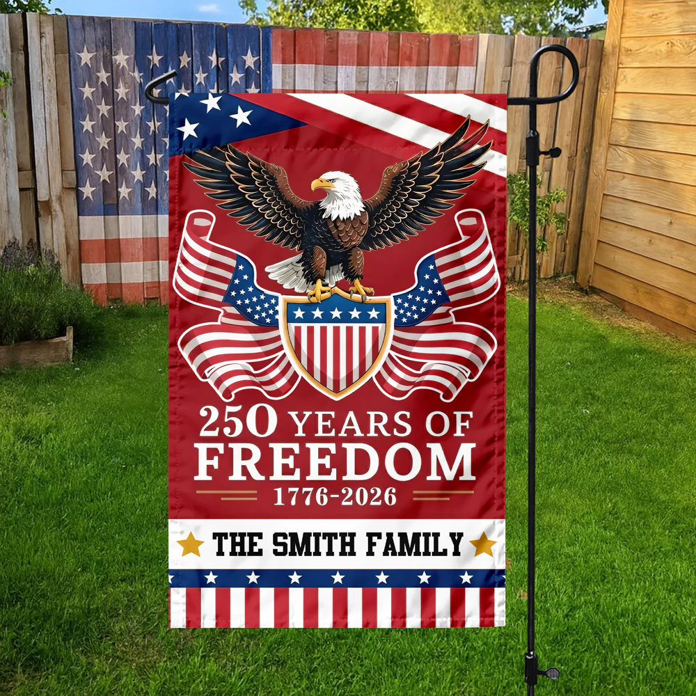 Custom Family Name USA 250 Years Of Freedom Garden Flag LM32 897963 - Image 6
