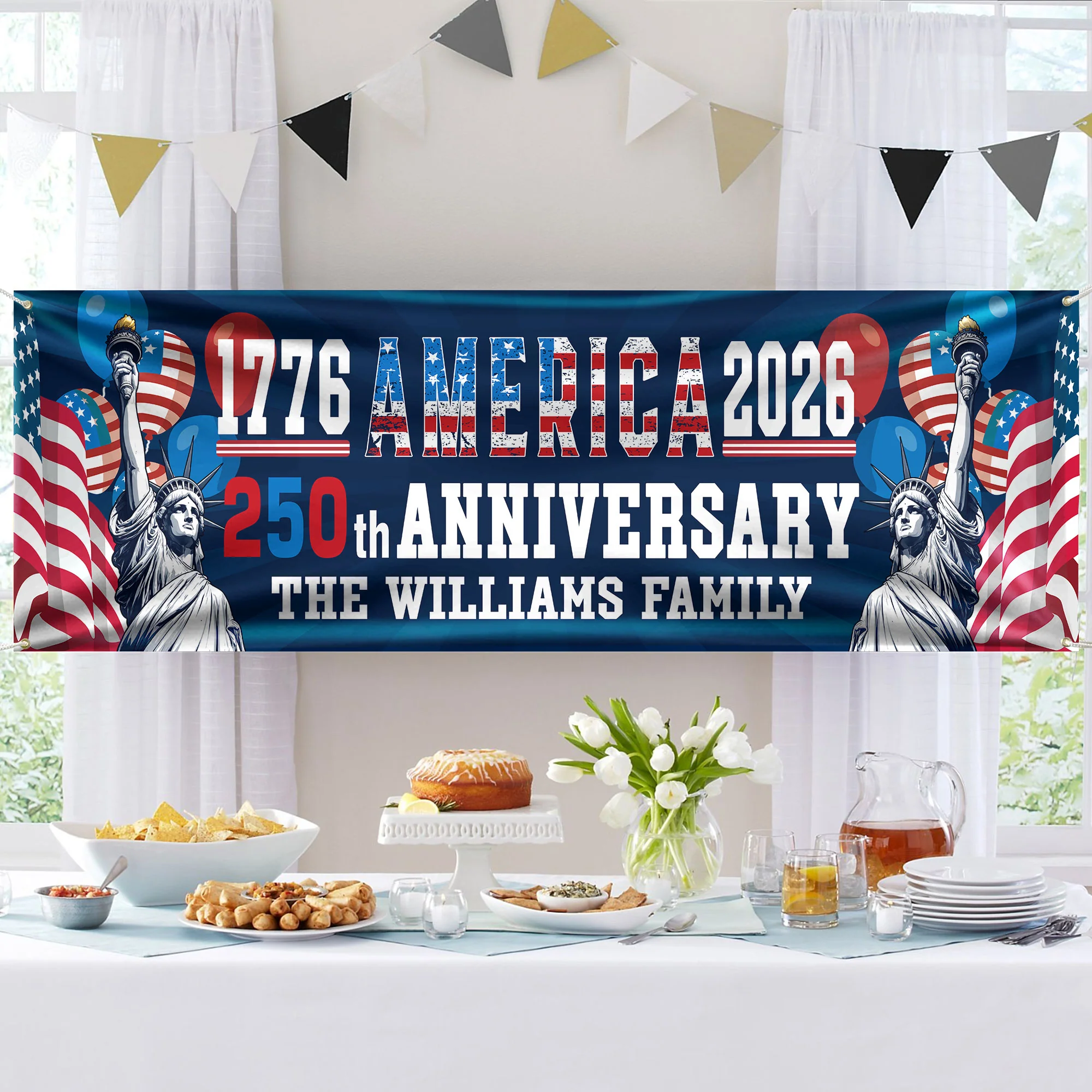 Custom Family Name USA 250th Anniversary 1776-2026 Banner HO82 901584 - Image 5