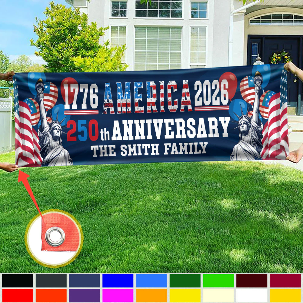 Custom Family Name USA 250th Anniversary 1776-2026 Banner HO82 901584 - Image 7