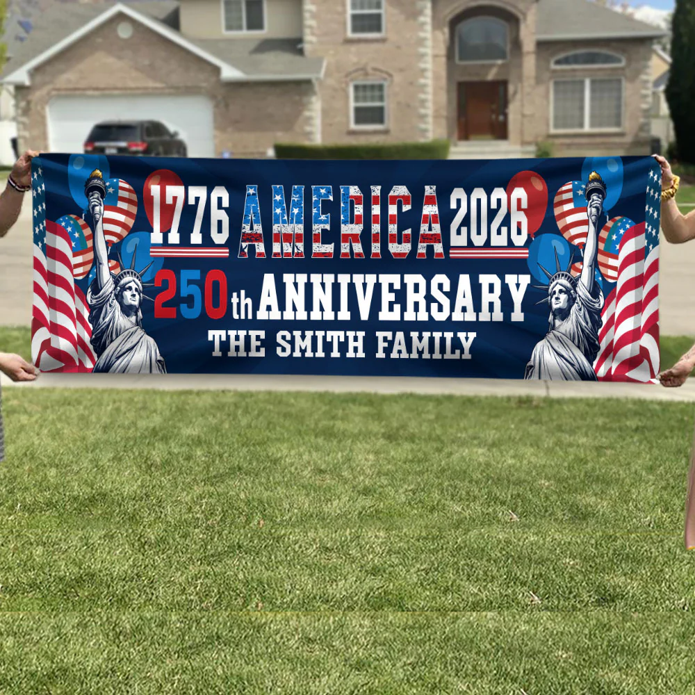 Custom Family Name USA 250th Anniversary 1776-2026 Banner HO82 901584 - Image 8