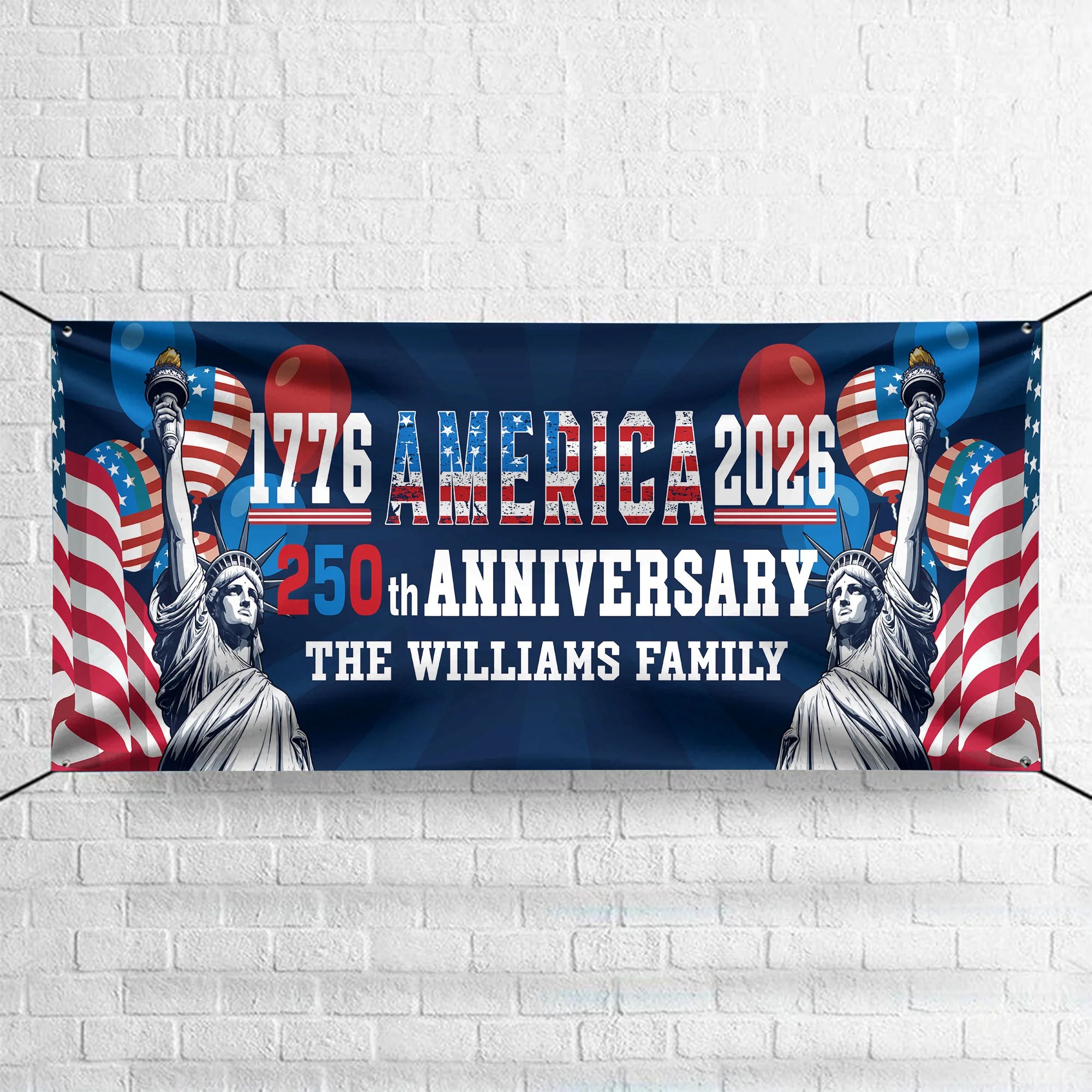 Custom Family Name USA 250th Anniversary 1776-2026 Banner HO82 901584 - Image 9