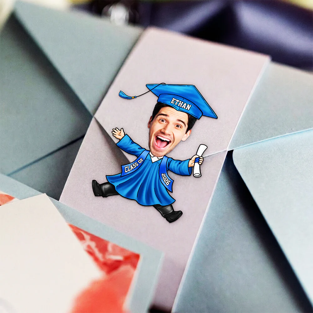 Custom Funny Face Class of 2026 Graduation Roll Sticker TH10 898795 - Image 4