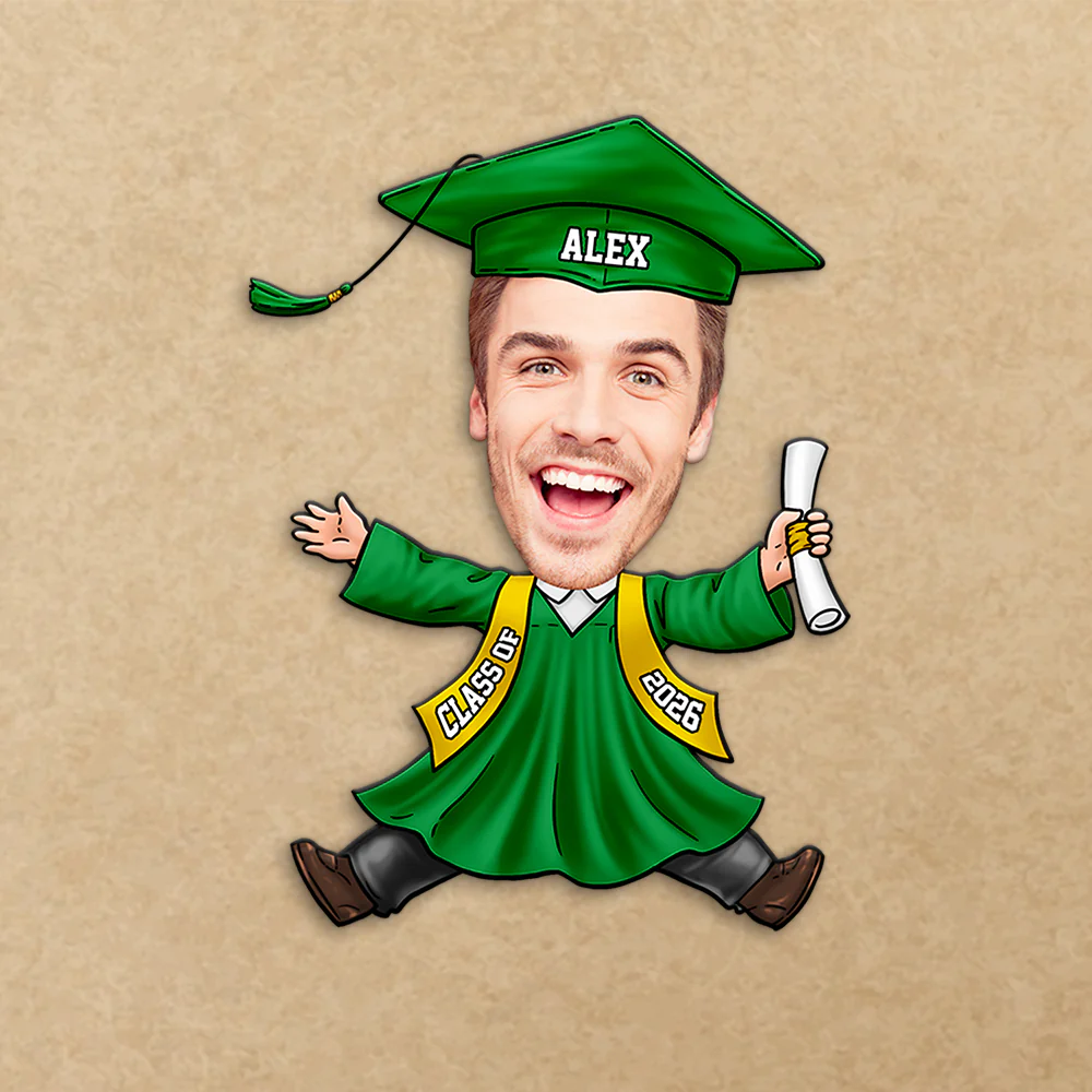 Custom Funny Face Class of 2026 Graduation Roll Sticker TH10 898795 - Image 6