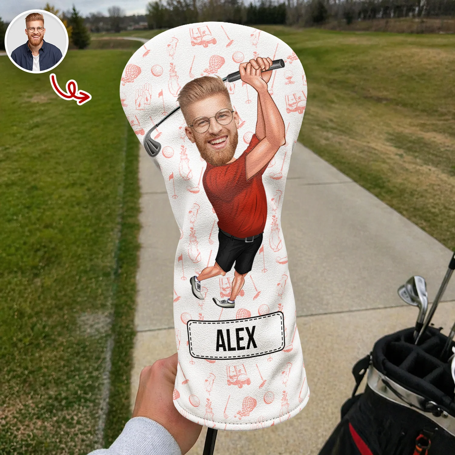 Custom Funny Golfer Photo Golf Head Cover - Golf Lovers Gift CH07 911430 - Image 2