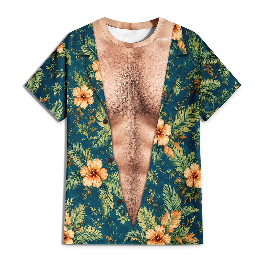 Custom Funny Hairy Body Hawaiian Full Print 3D Shirt TH10 170423 - Image 2