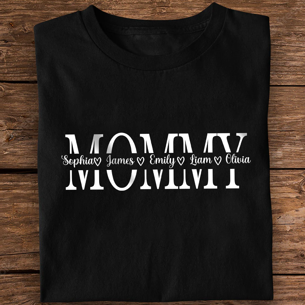 Custom Kid Name Personalized Dark Shirt For Mom, Mother Day Gift CH07 910752 - Image 2