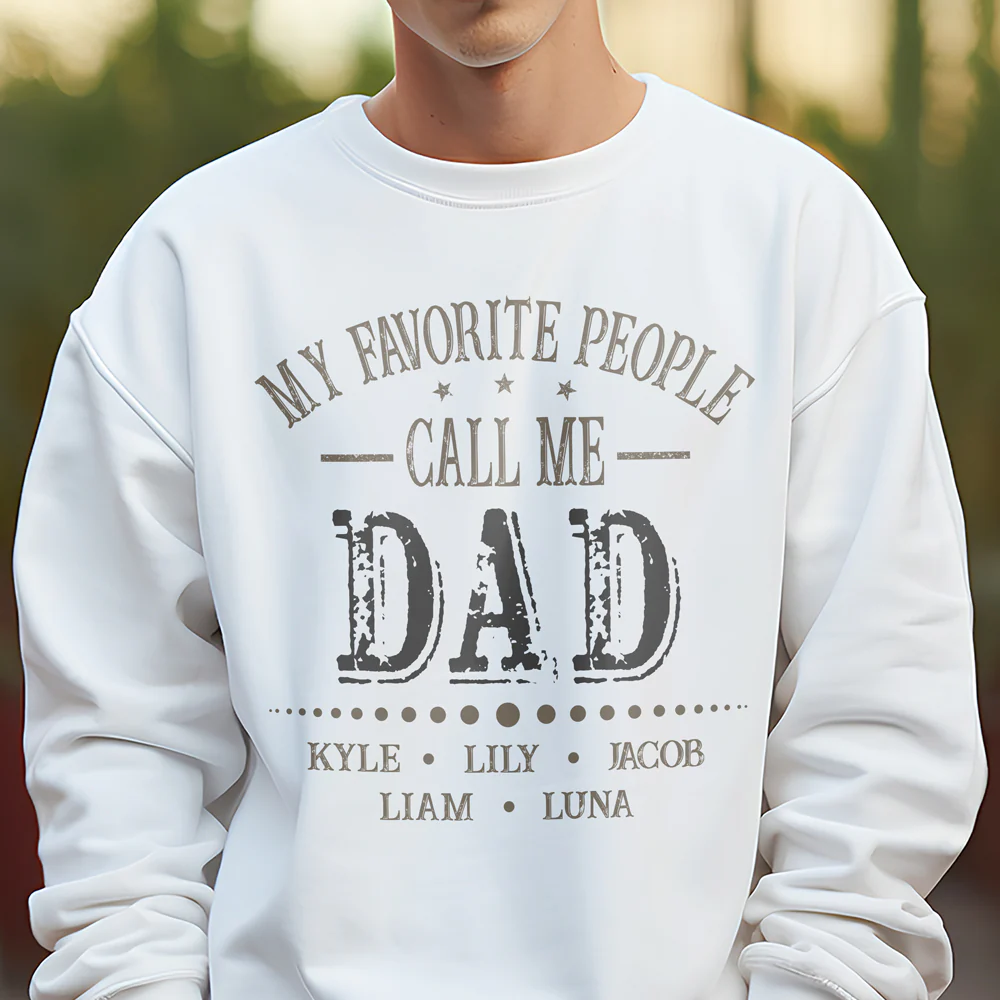 Custom Kid Names My Favorite People Call Me Papa White Shirt Personalized Gift for Father’s Day HO82 902284 - Image 3