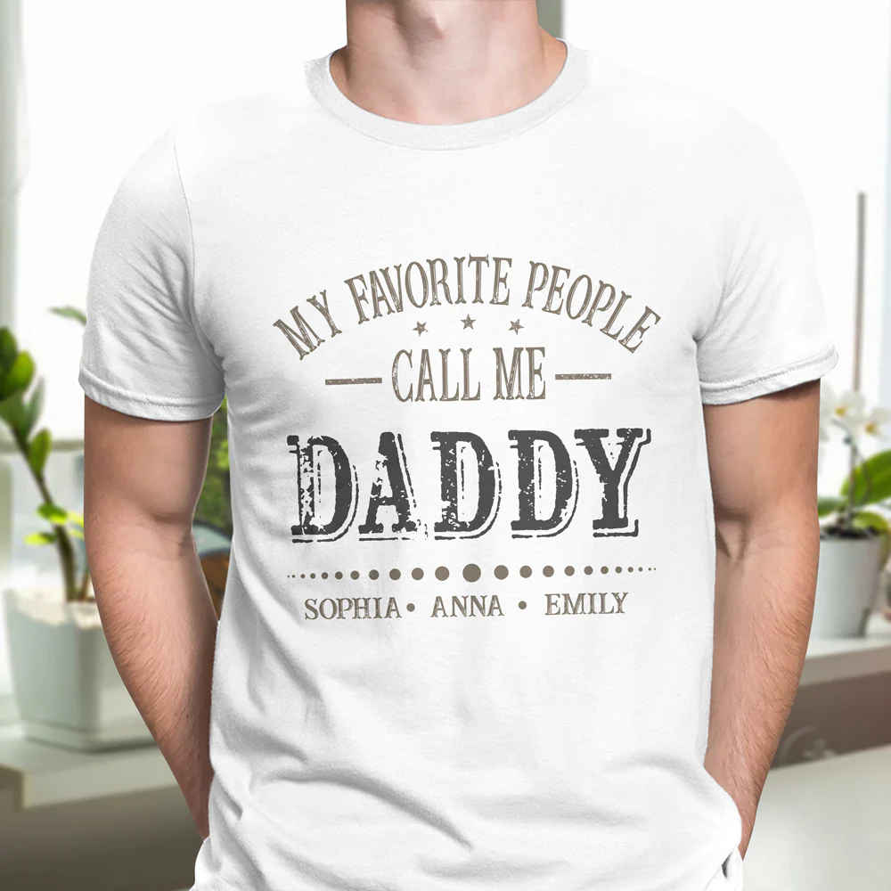 Custom Kid Names My Favorite People Call Me Papa White Shirt Personalized Gift for Father’s Day HO82 902284 - Image 5