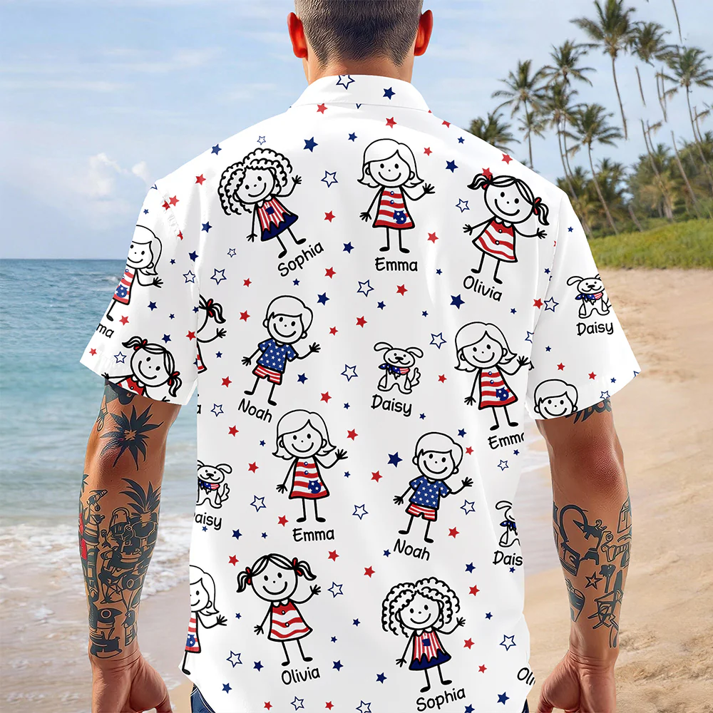 Custom Kid Names This Papa Belongs To Hawaiian Shirt Gifts For Dad, Grandpa CH07 911200 - Image 5
