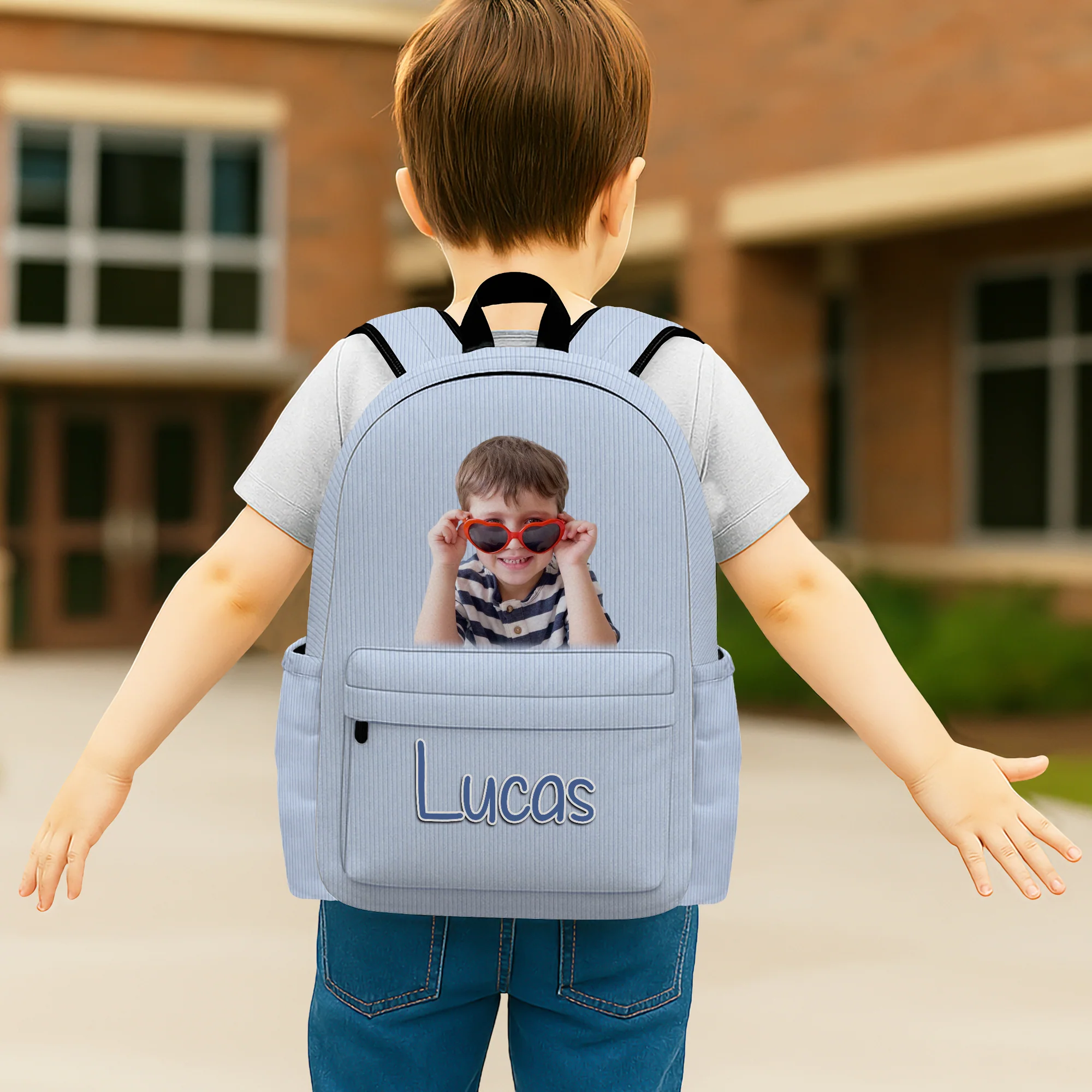 Custom Kid Photo Personalized Backpack Back To School Gift For Kids, Daughter Or Son LM32 669261 - Image 3