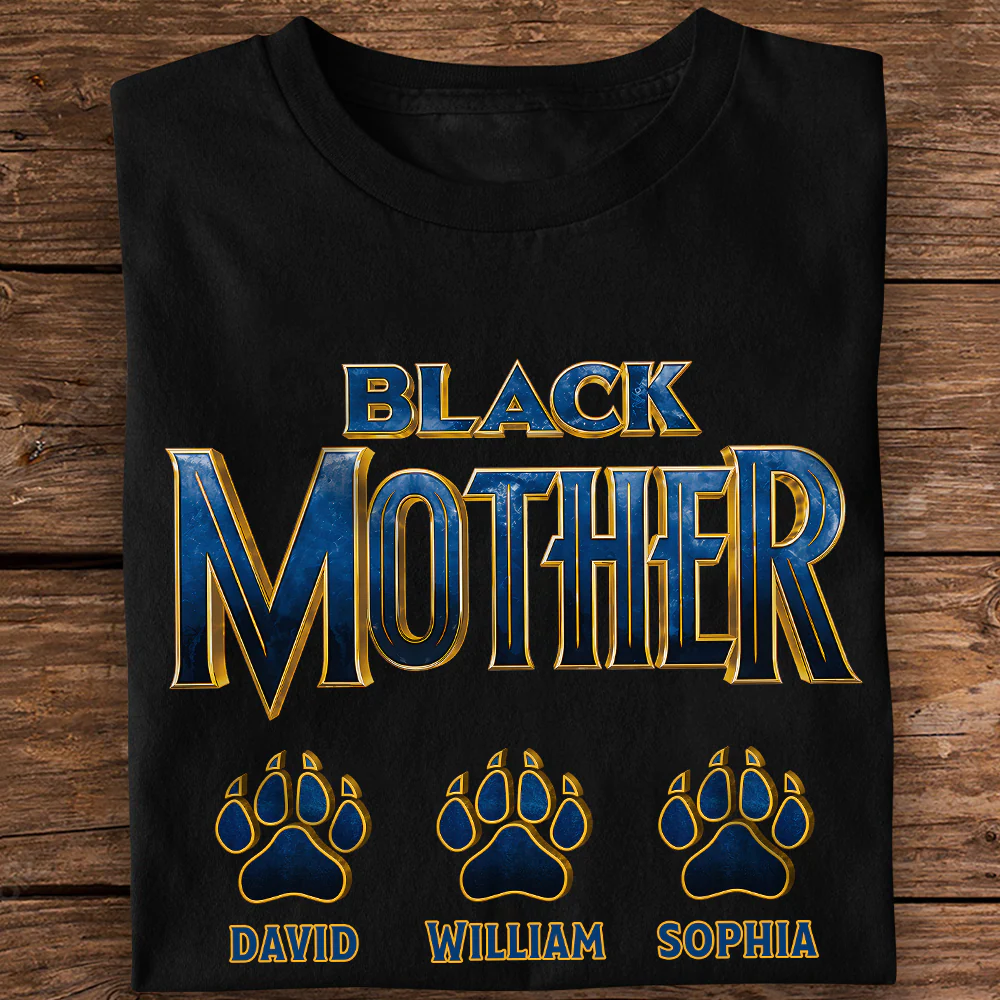 Custom Kids Names Black Mother Panther Dark Shirt, Personalized Mother’s Day Gift LM32 899887 - Image 6