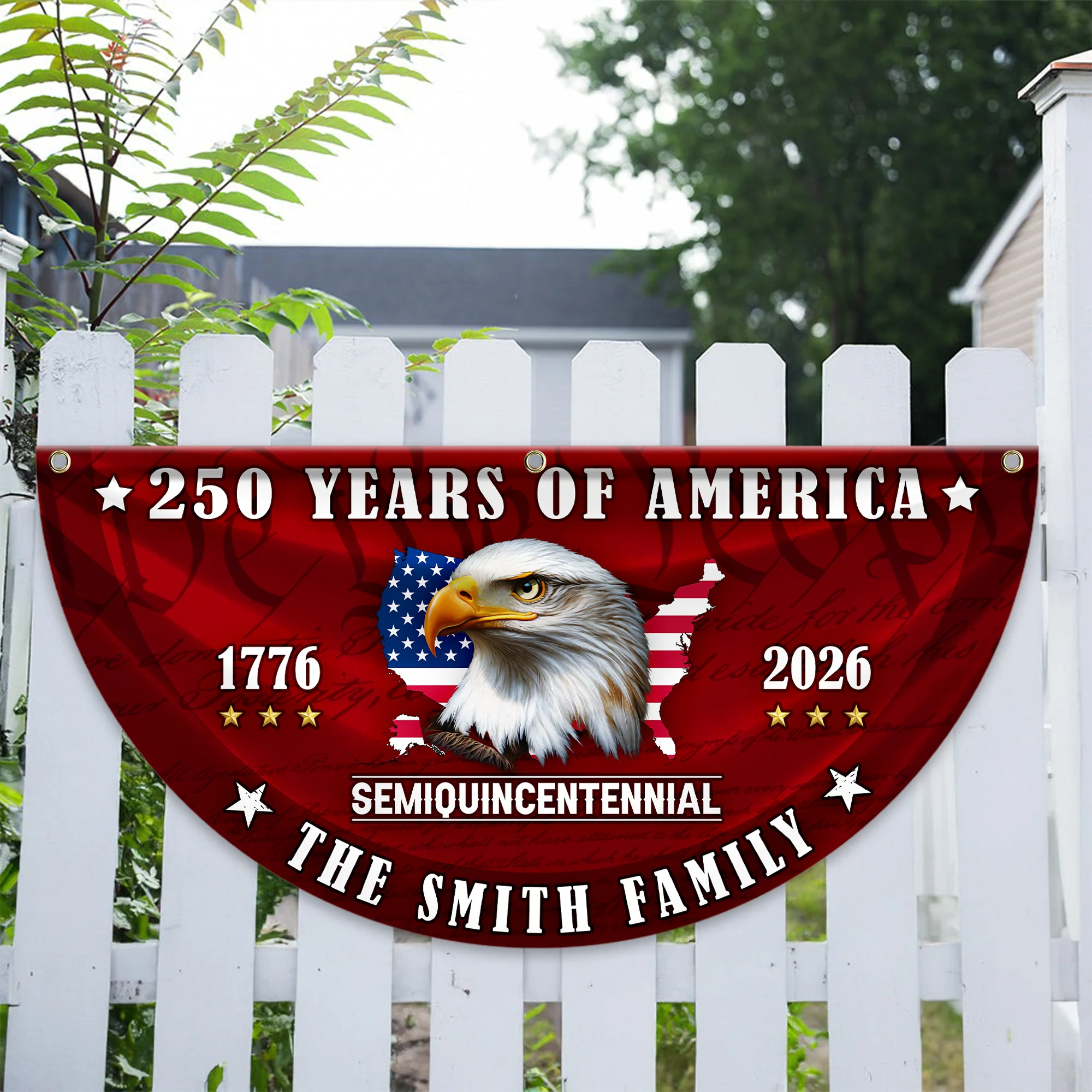 Custom Name 250 Years of America Flag Non-Pleated Fan Flag CH07 910578 - Image 10