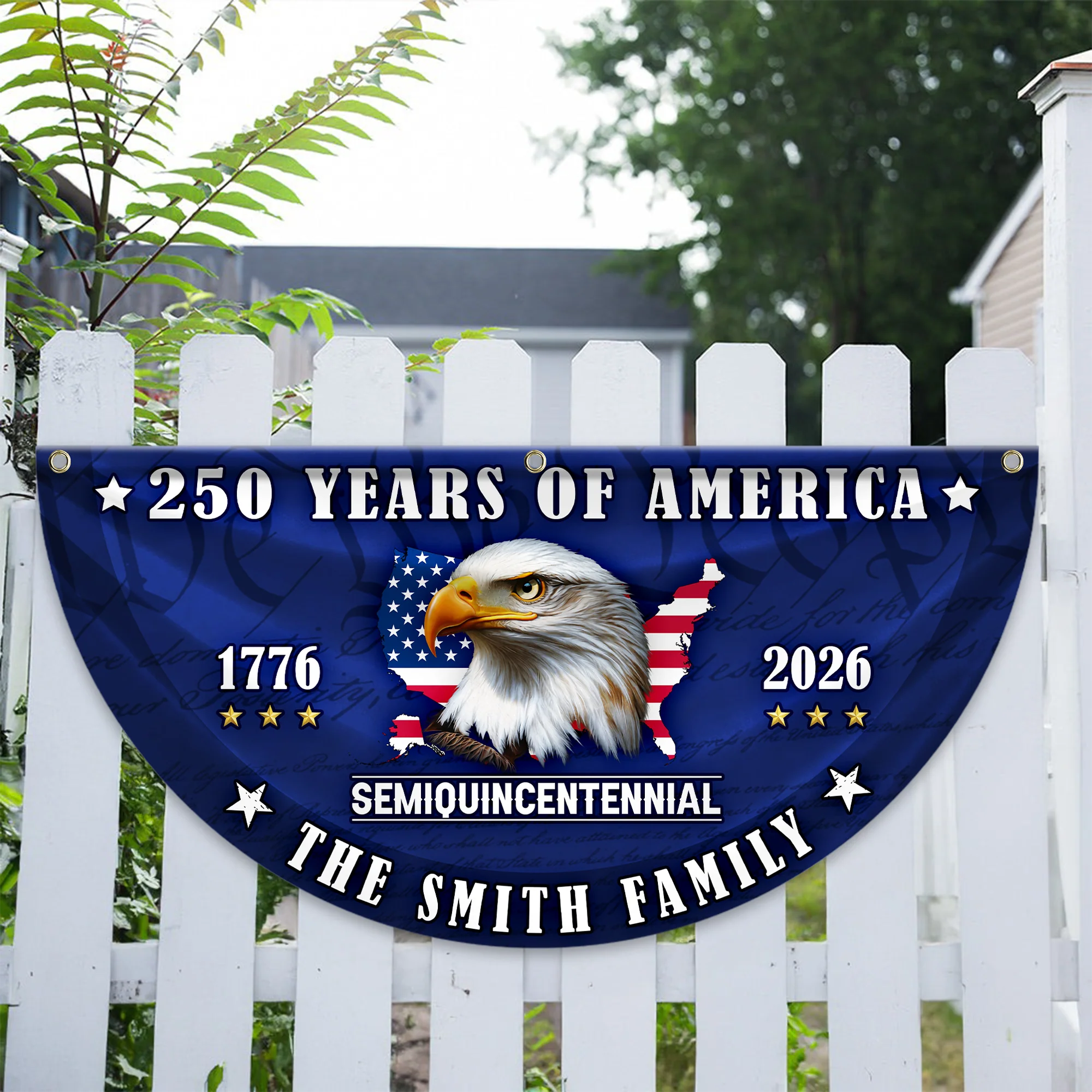 Custom Name 250 Years of America Flag Non-Pleated Fan Flag CH07 910578 - Image 6