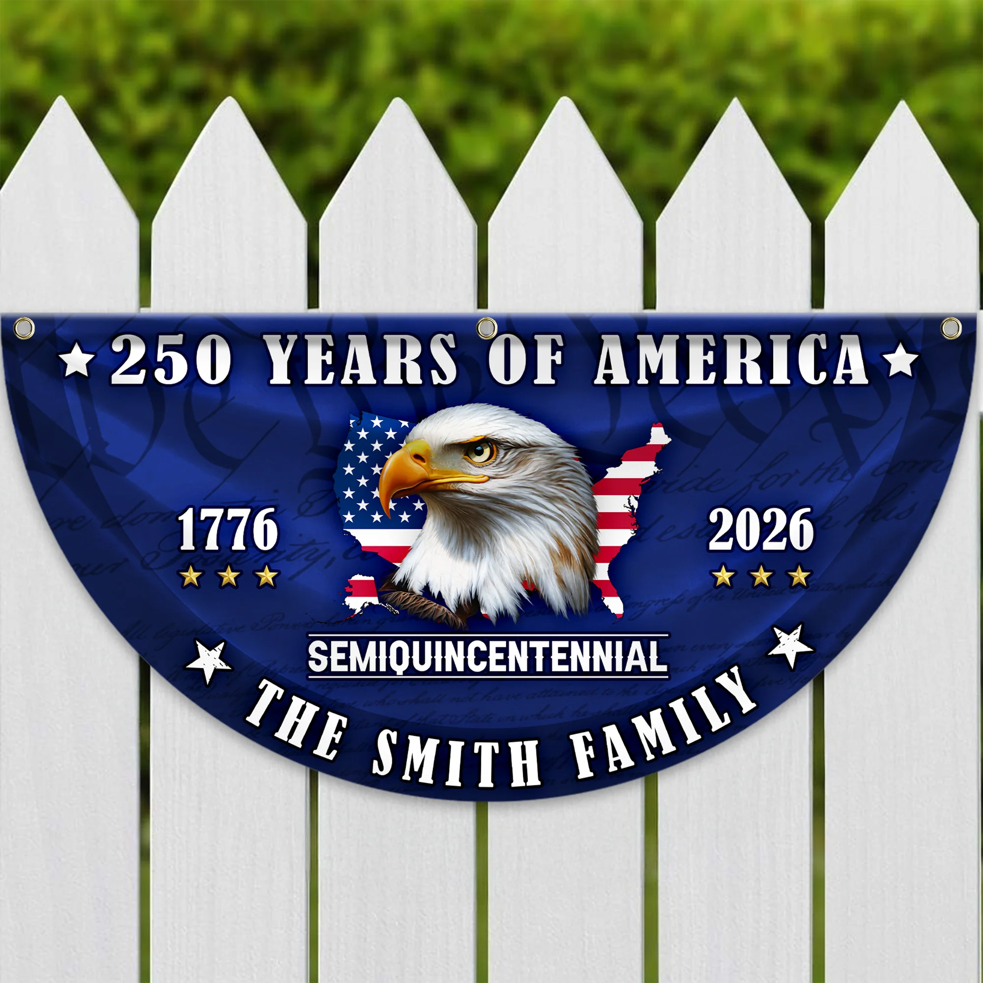 Custom Name 250 Years of America Flag Non-Pleated Fan Flag CH07 910578 - Image 8