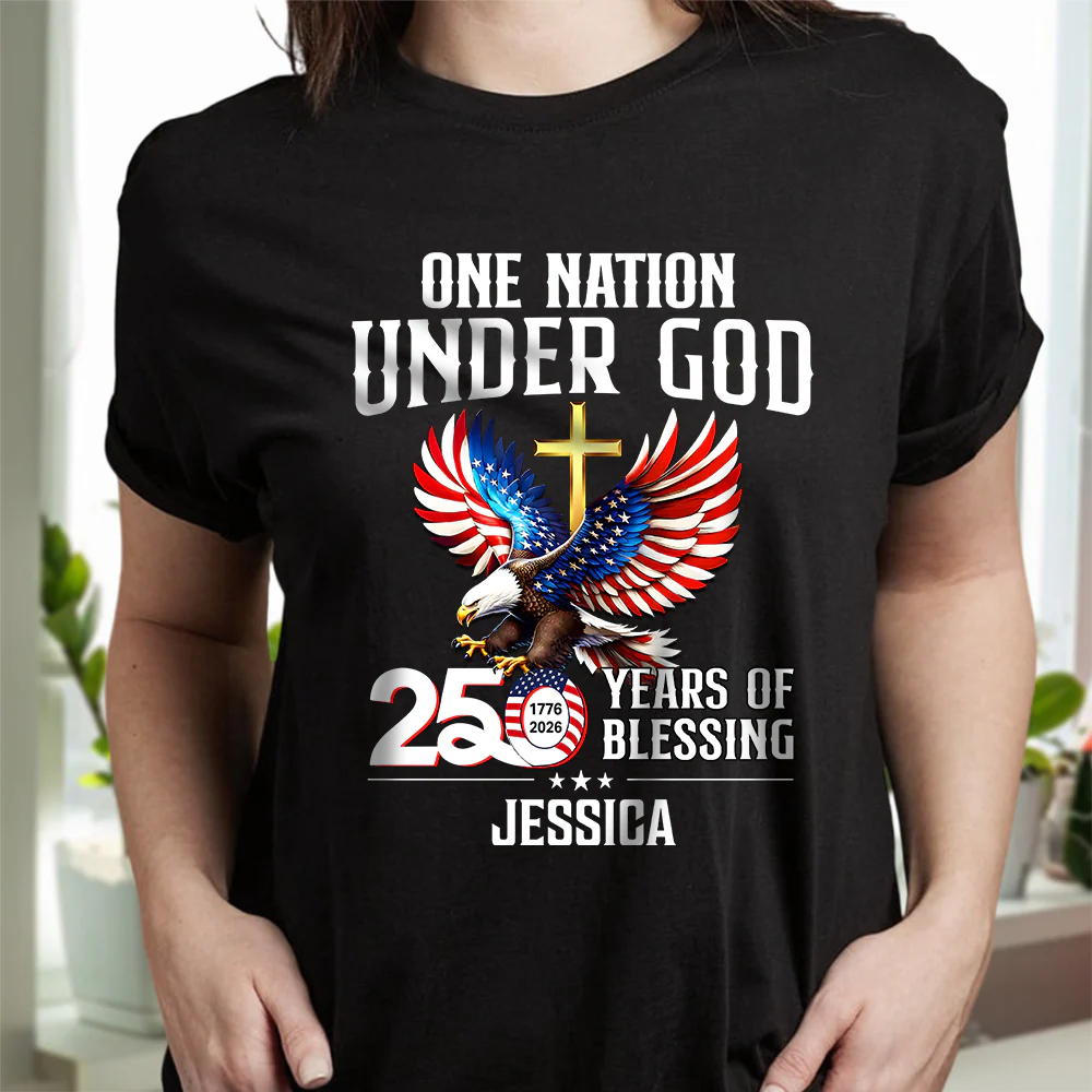 Custom Name 250 Years of Blessing America Dark Shirt LM32 899107 - Image 5