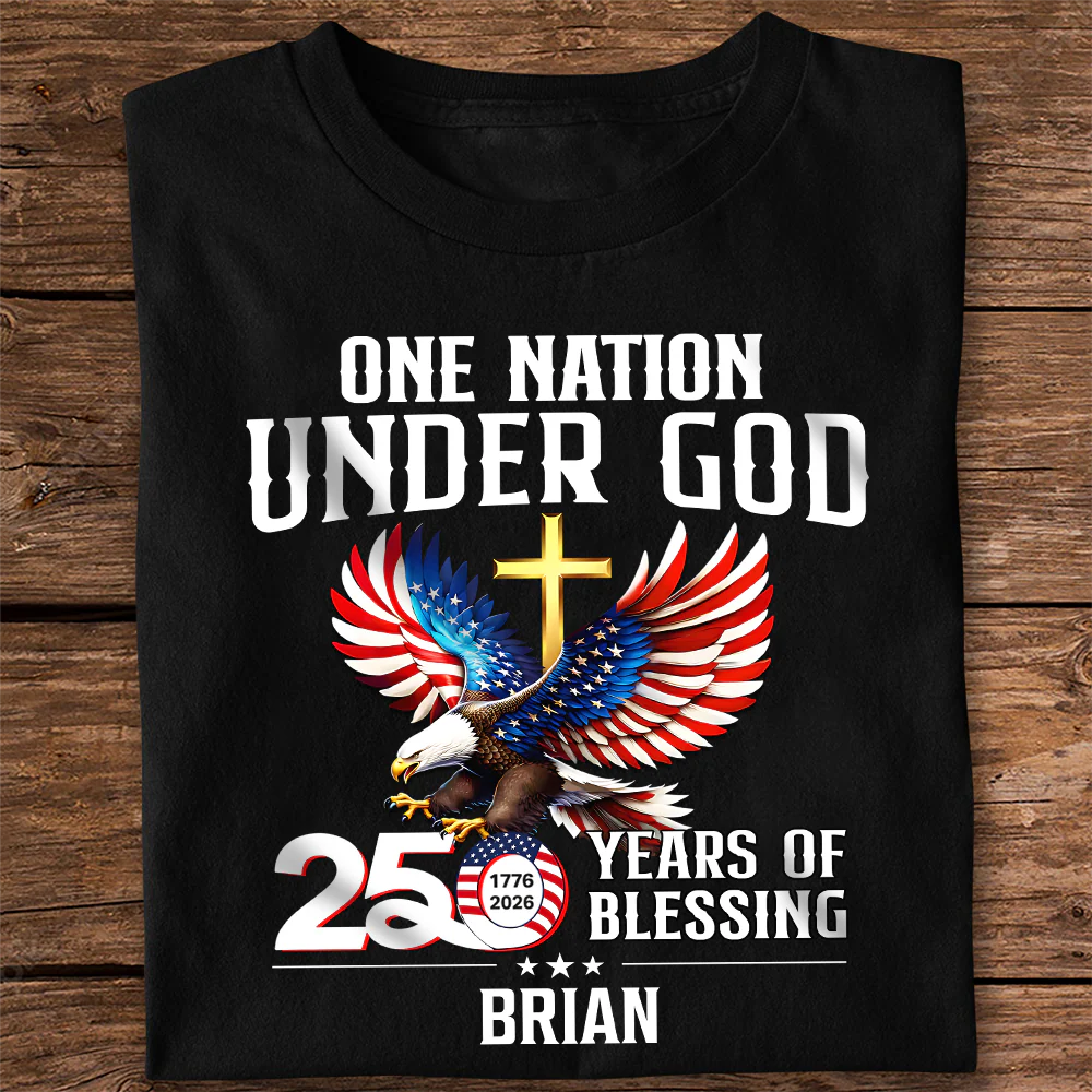 Custom Name 250 Years of Blessing America Dark Shirt LM32 899107 - Image 6