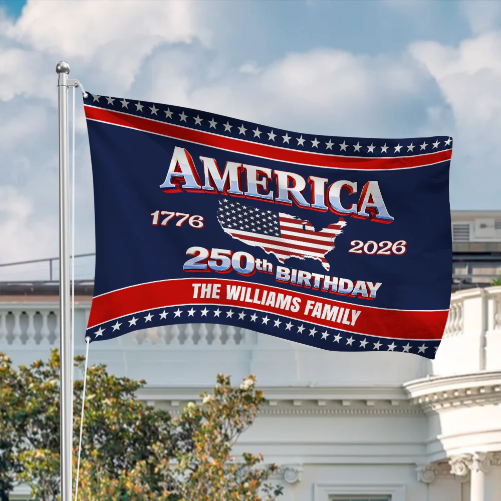 Custom Name 250th Anniversary USA House Flag HO82 901192 - Image 5