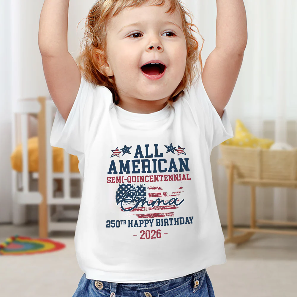Custom Name All American Semiquincentennial 250th Birthday Baby Onesie LM32 899491 - Image 2