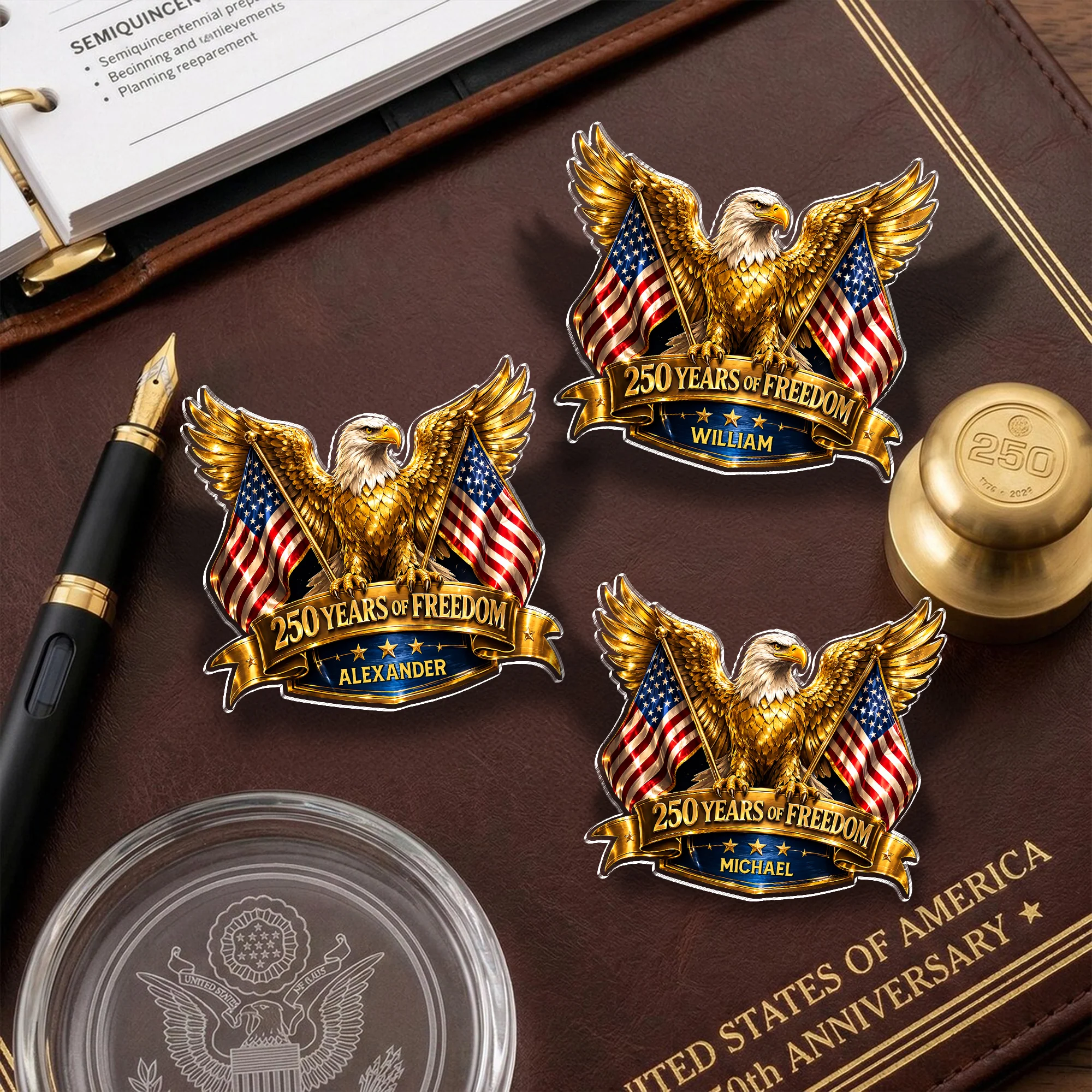 Custom Name 250 Years Of Freedom America Anniversary 1776–2026 Acrylic Pin HA75 920982 - Image 5
