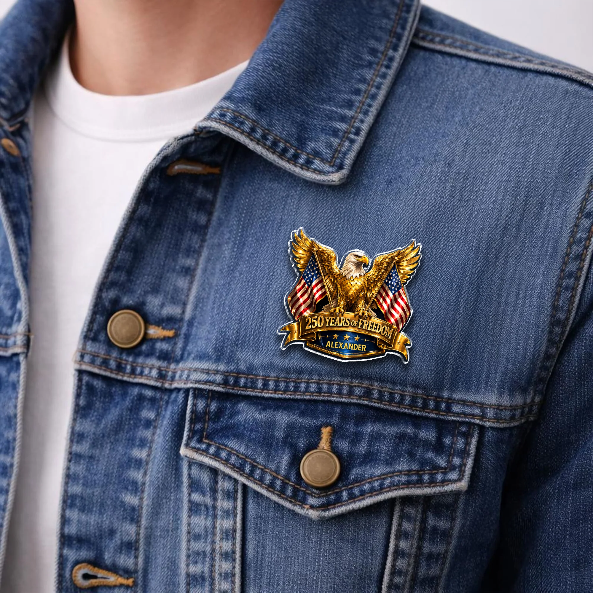Custom Name 250 Years Of Freedom America Anniversary 1776–2026 Acrylic Pin HA75 920982 - Image 6