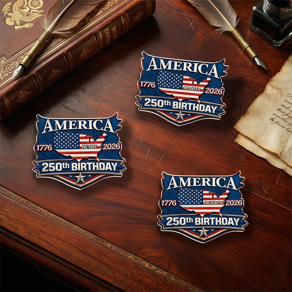 Custom Name America 250th Birthday 1776-2026 Acrylic Pin HA75 920956 - Image 6