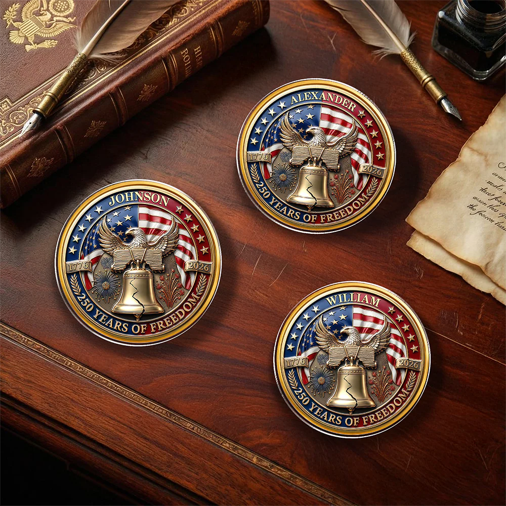 Custom Name 250 Years of Freedom Eagle Lapel Pin LM32 899567 - Image 6