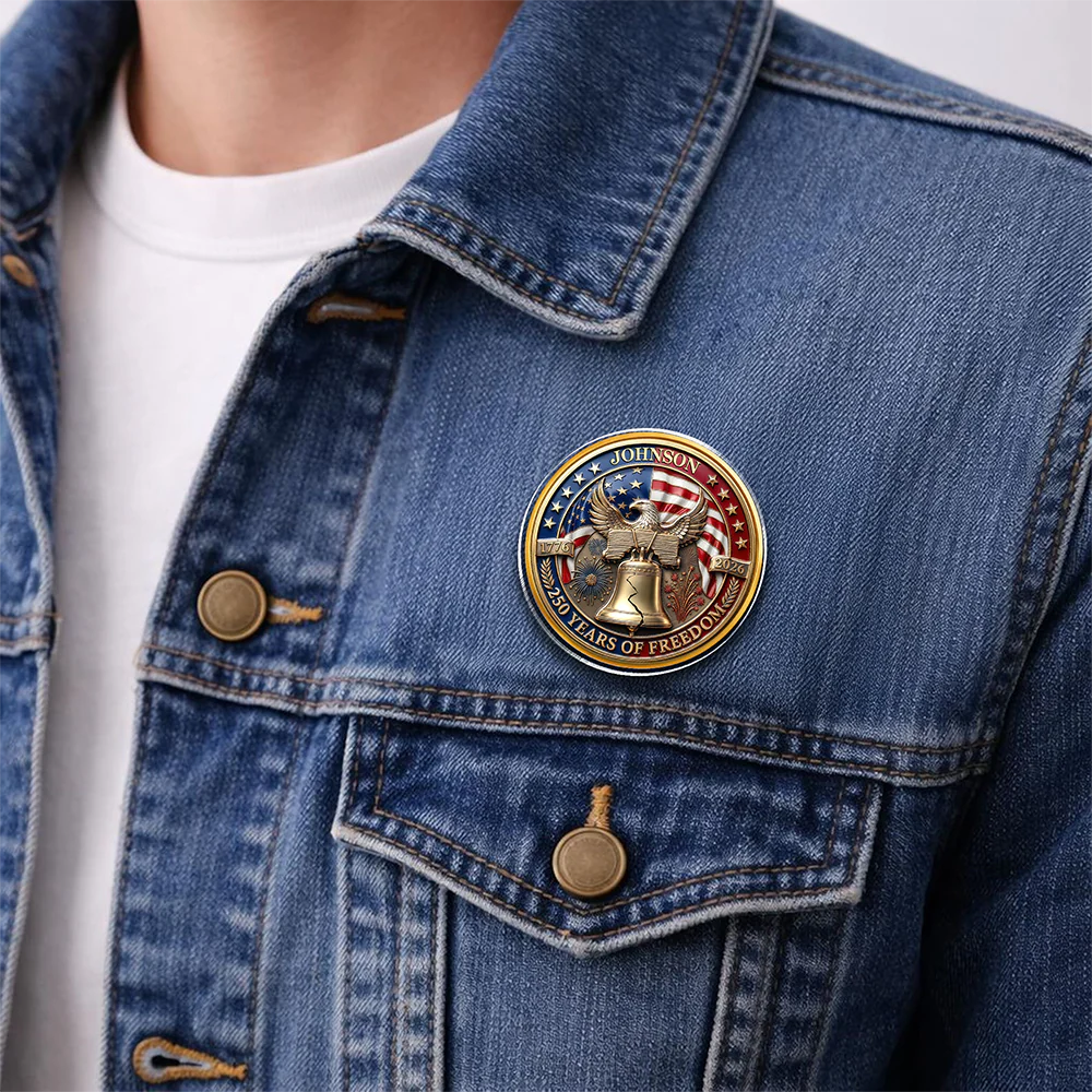 Custom Name 250 Years of Freedom Eagle Lapel Pin LM32 899567 - Image 7