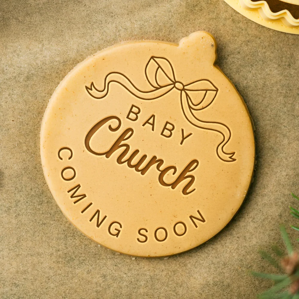 Custom Name Baby Coming Soon Cookie Stamp - Personalized Baking Gift for Baby Shower HO82 903052 - Image 2