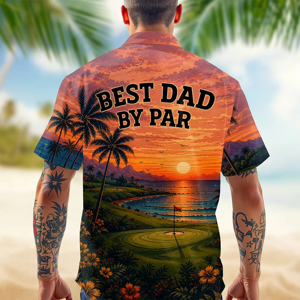 Custom Name Best Dad By Par Hawaii Shirt Personalized Gift for Golf Dad HO82 902514 - Image 5