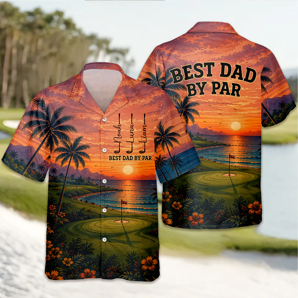 Custom Name Best Dad By Par Hawaii Shirt Personalized Gift for Golf Dad HO82 902514 - Image 7