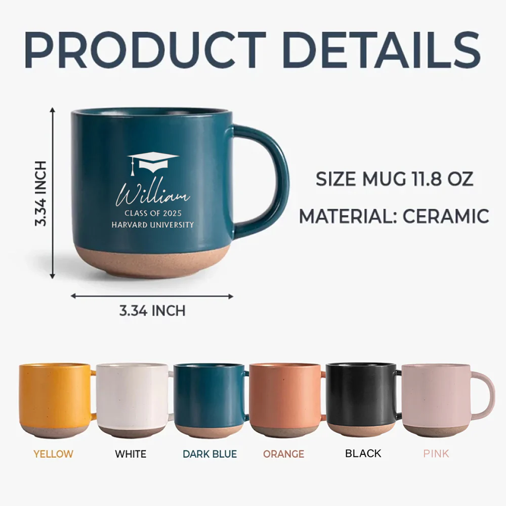 Custom Name Class Of 2026 Graduation Engraved Pottery Mug TH10 169165 - Image 7