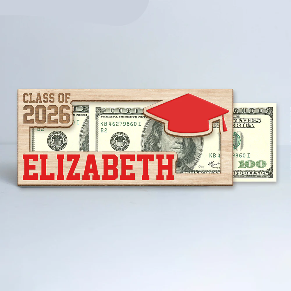 Custom Name Class of 2026 Graduation Wood Money Holder TH10 169095 - Image 3